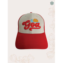 Maatir Red Grey Embroidered Goa Premium Baseball Cap