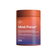 Setu Mind: Focus - L-Theanine, Brahmi & Ginkgo Biloba |Brain Booster For Focus & Alertness