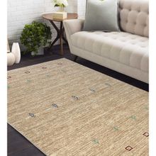 Qaaleen Fine Handcrafted Cut Pile Finish with Same Level Pattern Taupe 4 x 6 ft Rug