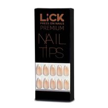 LiCK Classic French Ballerina Tips Reusable Press On Nails With Application Kit