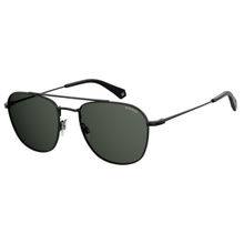 Polaroid Grey Polarized Lens Square Sunglass Black Frame