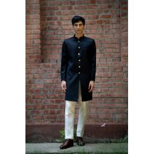 TAJIRI Nawab Black Sherwani with Pant