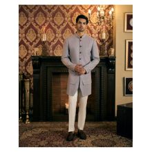 TAJIRI Solace Grey Sherwani with Pant