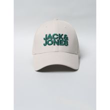 Jack & Jones Beige Embroidered Logo Baseball Cap