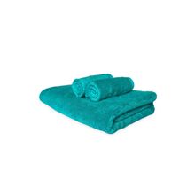 Heelium Bamboo Towel, Soft, Absorbent & Odour Free, Teal (Set of 3)