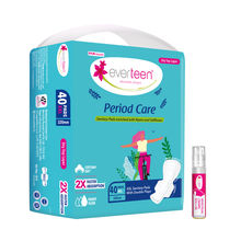 Everteen XXL Dry 40 Sanitary Napkins Pad With Free Menstrual Period Pain Relief Cramps Roll-On