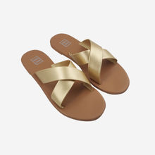 Post Card Daisy - Light Gold Flats Sandals