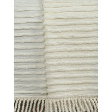 Saral Home Stripe Barkha Washable Cotton Sofa Cover Throw Ivory