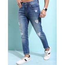 HIGHLANDER Blue Highly Distressed Stretchable Denim Jeans