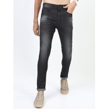 HIGHLANDER Men Black Skinny Fit Clean Look Stretchable Jeans