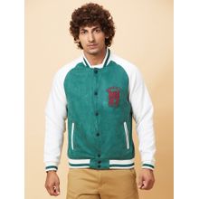Being Human Mens Green and White Colorblock Jacket