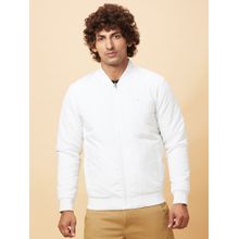 Being Human Mens White Solid Jacket