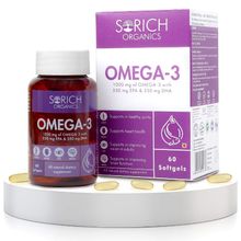 Sorich Organics Omega-3 Fish Oil Triple Strength 1000mg Capsules