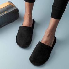 Drunken Women Black Eva Round Toe Non Slip Room Slippers