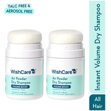Wishcare Air Powder Dry Shampoo Oily Hair & Scalp No White Cast & Aerosol|Volume Boost - Set Of 2