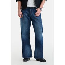 Snitch Dark Blue Denim Flared Casual Jeans for Men