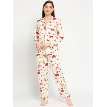 Pyjama Party Date Night Button Down Pj Set - Pure Cotton Pj Set With Notched Collar - Yellow