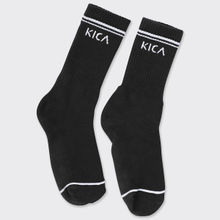 Kica Socks So Fly Mid Calf High Cotton Socks For All Activities Black (L)