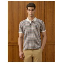 U.S. POLO ASSN. Men's Checked Equestrian Aisle Theater Polo T-Shirt - Multi-Color