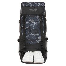 FUR JADEN Blue Military 55L Rucksack Travel Backpack Bag for Trekking, Hiking with Shoe Compartment