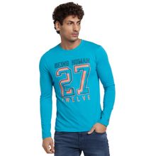 Being Human Men Blue Regular Fit Long Sleeve T-Shirts