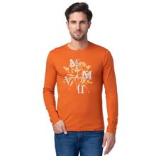 Being Human Men Orange Regular Fit Long Sleeve T-Shirts