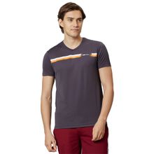 Being Human Men Grey Regular Fit Short Sleeve T-Shirts