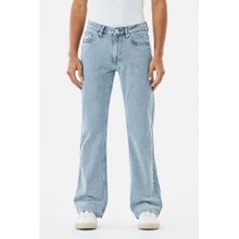 Snitch Light Blue Denim Bootcut Casual Jeans for Men