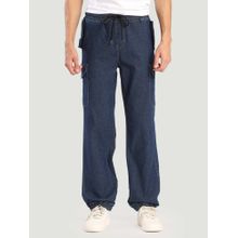Bene Kleed Men relax fit Lycra blue denim cargo jogger