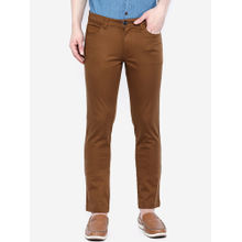 Giordano Khaki Slim Fit Solid Mid Waist Cotton Chinos
