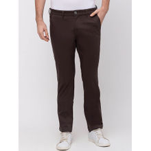 Giordano Charcoal Slim Fit Solid Mid Waist Cotton Chinos