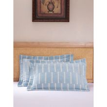 Maspar Vintage Exotic Heritage Ruler Dot 310 Gsm Embroidery Turquoise Standard Pillow Sham Set Of 2