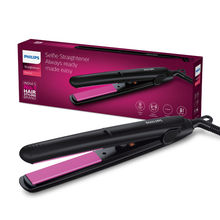 Philips Selfie Hair Straightener I Minimized Heat Damage with SilkPro Care I HP8302/06 - Black