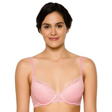 Wacoal Plush Desire Padded Wired 3/4Th Cup Lace Fashion Push-Up Bra - Pink