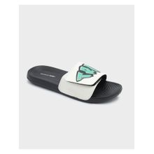 Bewakoof Men's Black Trip Dawg Printed Sliders