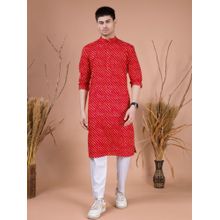 SHIWAM ETHNIX Red Men's Kurta Azrak Collection