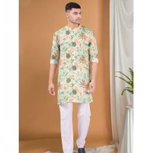 SHIWAM ETHNIX Multi Color Men's Pastel Kurta Tropical Paradise