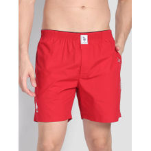 U.S. POLO ASSN. Brand Stripe Dual Pocket IYAX Boxers Red