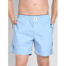 U.S. POLO ASSN. Brand Stripe Dual Pocket IYAX Boxers Blue