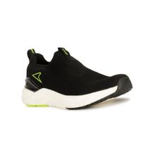Power Mens Black Slip On Running Shoes