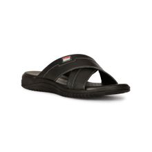Bata Comfit Mens Black Slip On Casual Sandals