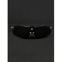 HASHTAG EYEWEAR Unisex Half Rim Pc Wrap Black Lens Sunglasses (60)