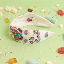 Elaa Elsa Headband in Embroidered Motifs Fairy land