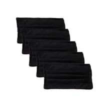 Bellofox 3-Ply Black Solid Cotton Face Mask Pack Of 5