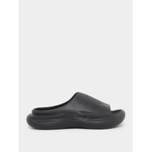 Styli Elevate Men Breathable Upper Comfort Black Sliders