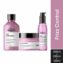 L'Oreal Professionnel Liss Unlimited Shampoo, Hair Mask & Hair Serum Combo For Frizzy Hair