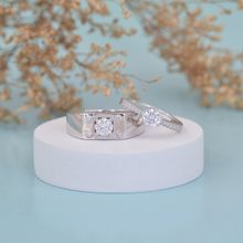Ornate Jewels 925 Sterling Silver American Diamond Adjustable Couple Love Ring for Men and Women