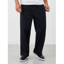 Styli Men Solid Black Wide Leg Jeans