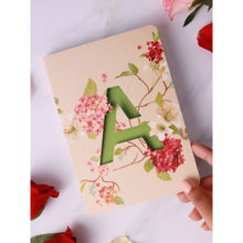 Doodle Initial A - Floral Monogram Notebook