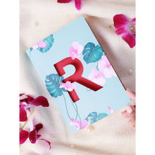 Doodle Initial R - Floral Monogram Notebook